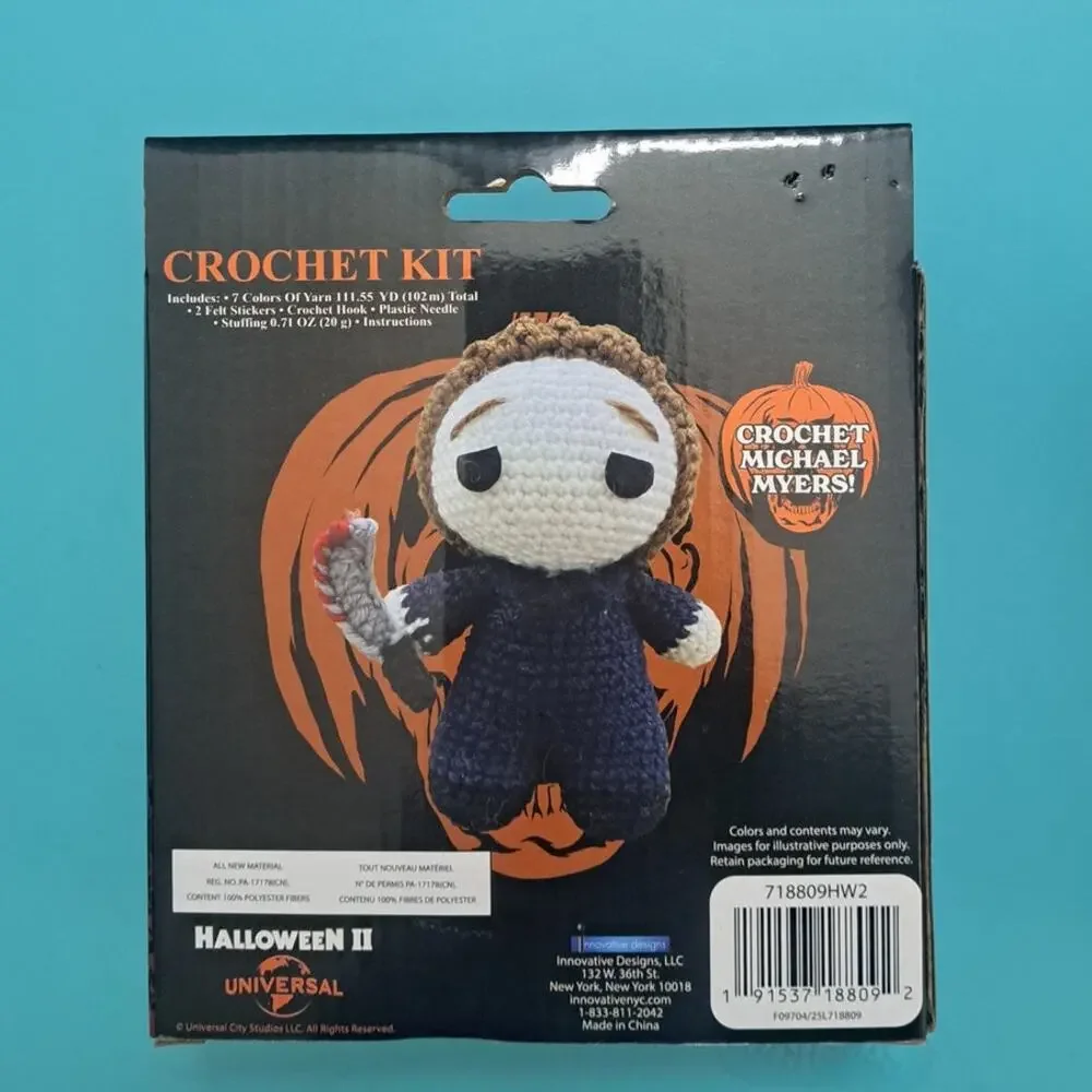 Halloween 2 Michael Myers Stuffed Crochet Doll Kit Horror Movie Theme Craft 17+